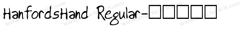 HanfordsHand Regular字体转换